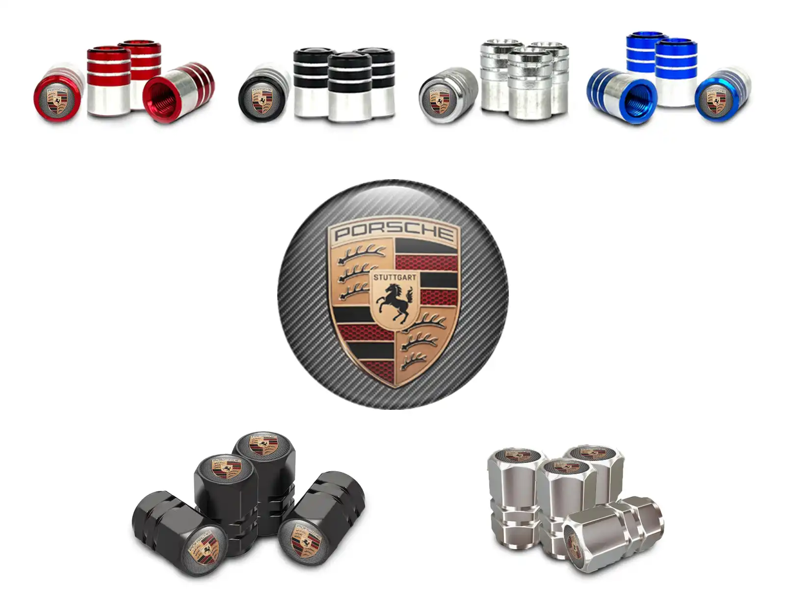 Porsche Couvercles De Valve Jantes Camions Grille Max